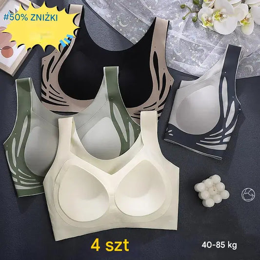 😍【kup 2 otrzymaj 2 za darmo】【Zestaw 4】Biustonosz bez drutów dla kobiet, jednolity❤️【40-85KG】