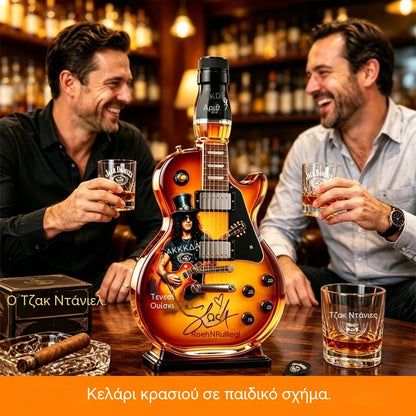 Elektromos gitár alakú whiskysüveg – retró rock and roll legendás modell, prémium üvegajándék férfiaknak és bároknak