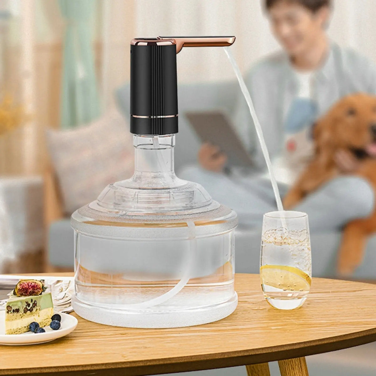 🚰 Összecsukható elektromos vízpumpa-adagoló – Hordozható USB vízpumpa, univerzális, 2-5 gallonos vízvödrökhöz, kempingezéshez és otthoni ivóvízhez alkalmas