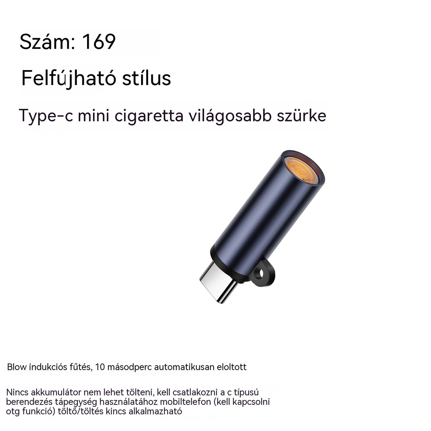 ✅ 7200 Kč za dva kusy 🔥TYPEC Mini Mobiltelefon Szélálló Volfrámszálas Fújós Szivargyújtó