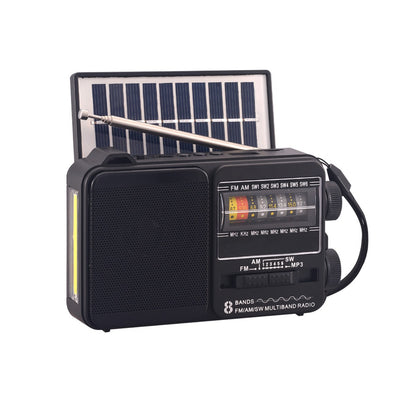 💥🏕️【Promo！】Multifunkční přenosné rádio s nouzovou svítilnou, AM rádiem, Bluetooth diskem a vícekanálovým zvukem.