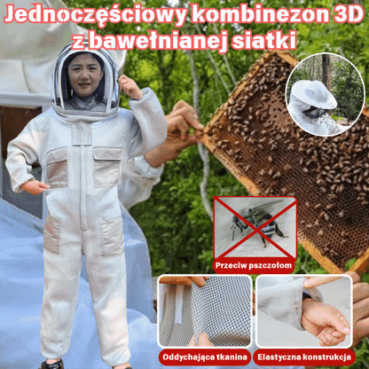 Jednoczęściowy kombinezon 3D z bawełnianej siatki