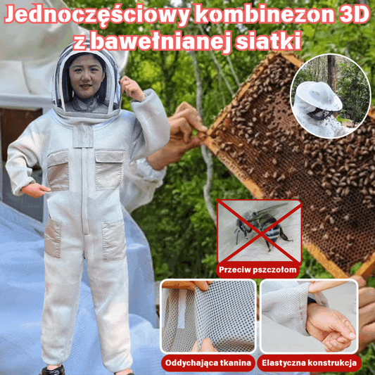 Jednoczęściowy kombinezon 3D z bawełnianej siatki