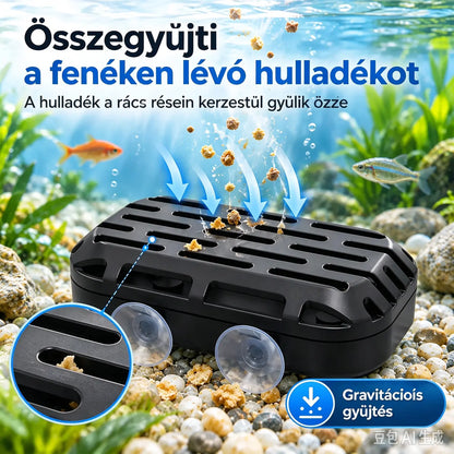 【3 tétel 8900Ft】🐢 Akváriumi és teknősürülék-gyűjtő · Gravitációs elvű gyűjtés · Dupla tapadókorongos rögzítés · Könnyen tisztítható!