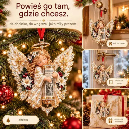 🎁Zestaw 5-częściowy, cena 129 zł✨ Świąteczna ozdoba w kształcie anioła (może służyć również jako opakowanie na prezent pieniężny)