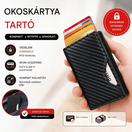 🔒 RFID-vel ellátott felugró okostárca – Gyors hozzáférés és prémium stílus