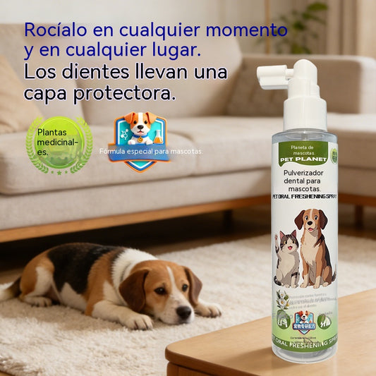 🐶【2 položky za 24 eur】🐱Sprej na ústnu hygienu pre domáce zvieratá dokáže osviežiť dych a odstrániť žltnutie a zubný kameň zo zubov.