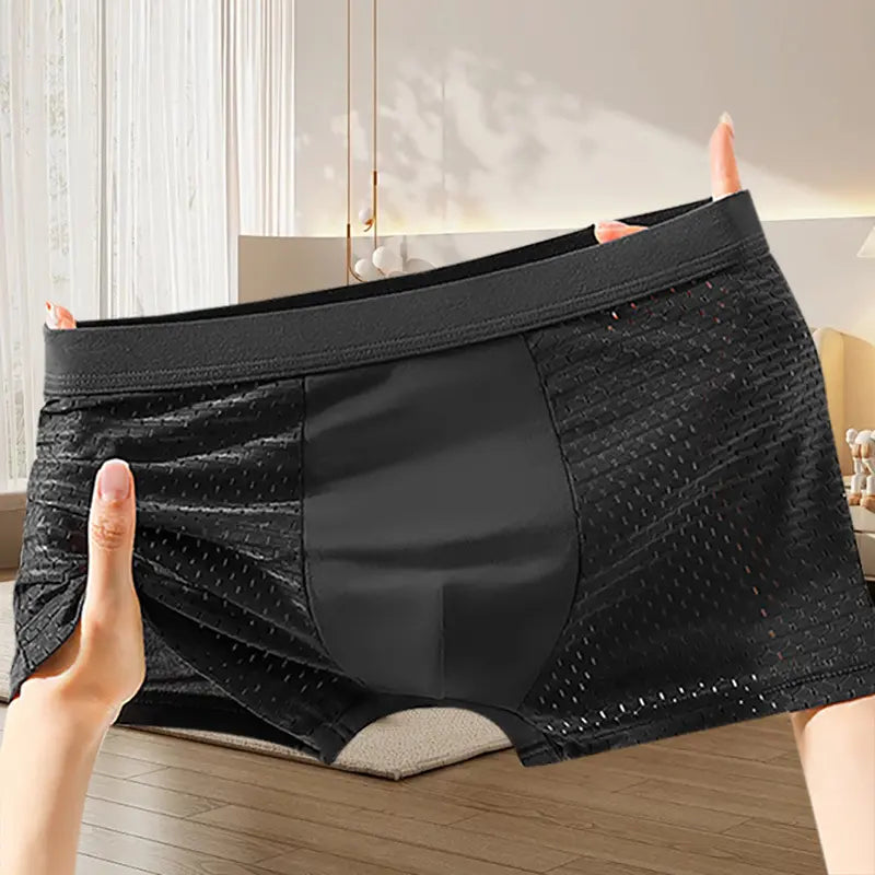 【🔥Hot Sale】Férfi kényelmes, légáteresztő hálós boxeralsó