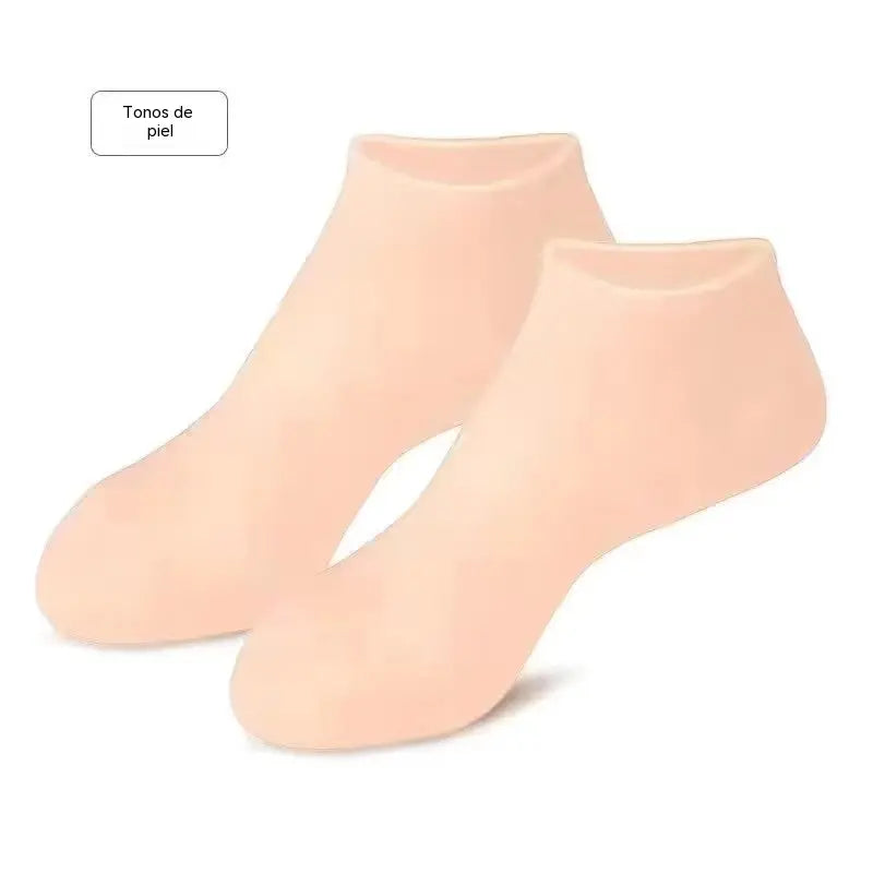🔥¡Oferta 1+2! 👣 Mascarilla hidratante para pies, calcetines exfoliantes de silicona y calcetines protectores para la playa (3 pares)