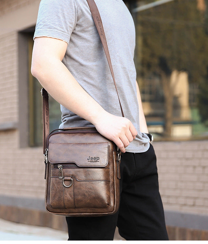 🔥【Agotado pronto】Bolso de moda casual de piel de vaca para hombre