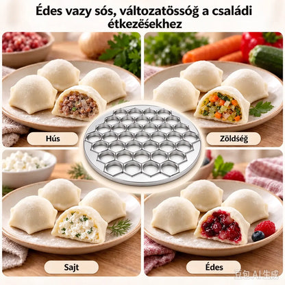 🥟 Készíts pillanatok alatt gombócokat! 37 lyukú gombócformázó és -vágó! Egyetlen mozdulattal 37 egyforma gombócot formázhatsz – hatékony, gyors és könnyen tisztítható!