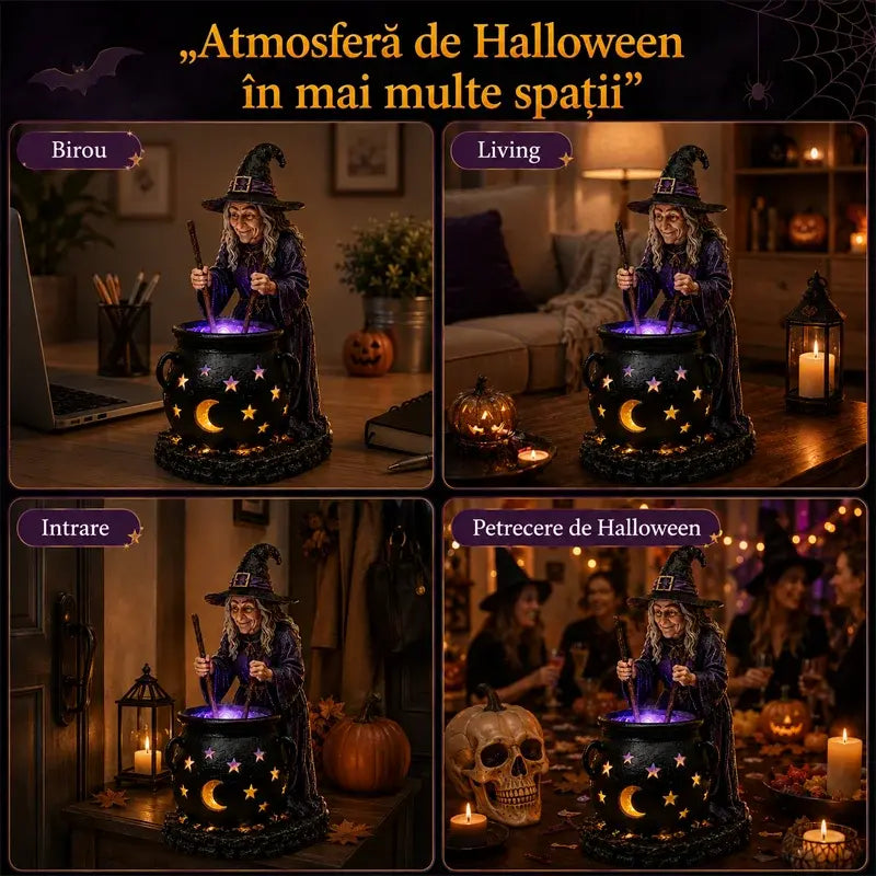 🧙‍♀️🎃Halloweeni boszorkányszobor az üstben