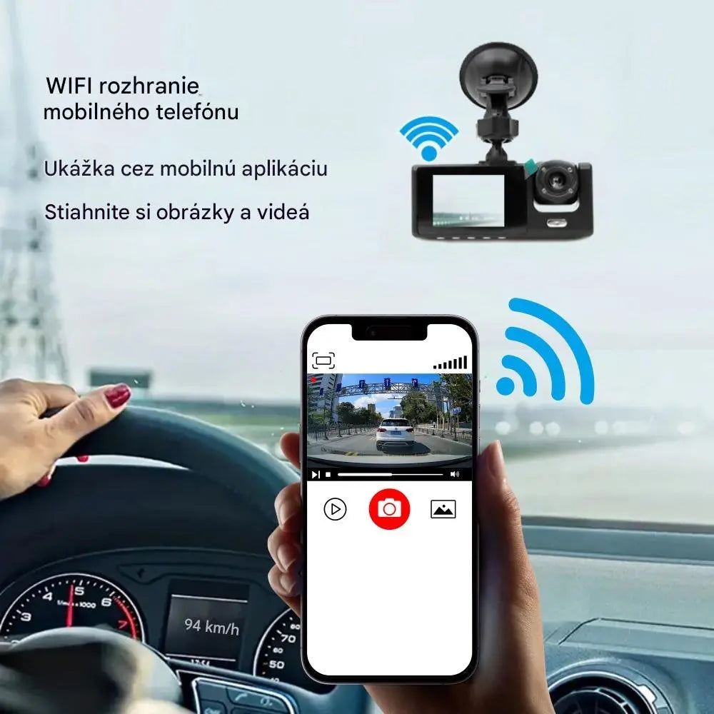 🚗HD 1080p nahrávanie z auta pomocou cúvacej kamery