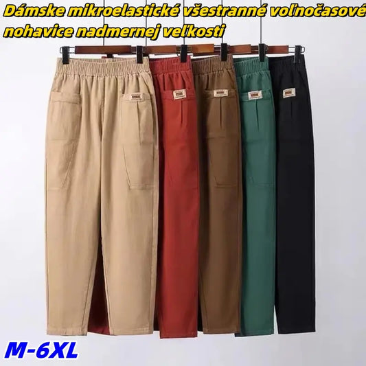 👖🔥【M-6XL】Dámske mikroelastické všestranné voľnočasové nohavice nadmernej veľkosti
