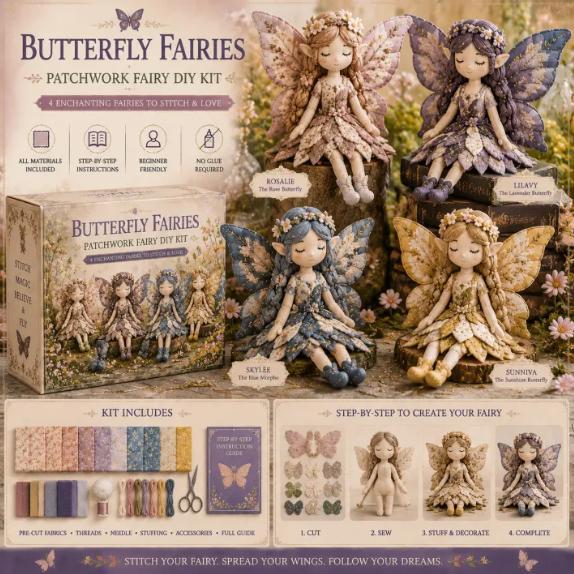 🌸50% kedvezmény - Mesebeli varrás sorozat - Saját készítésű patchwork tündérbaba készlet✨👼