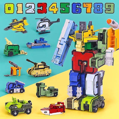 🔥🧩 [50% έκπτωση] Transformers με αλφάβητο και αριθμούς για παιδιά – 🚗 Διασκέδαση, δημιουργικότητα και μάθηση