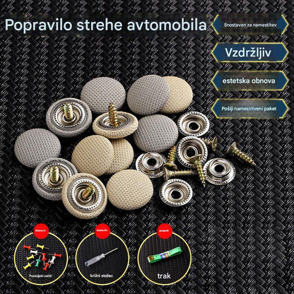 Strešno platno avtomobila odpada, popravite sponko za pritrditev žebljev, Sprememba in obnova notranjosti avtomobila brez demontaže (kit orodja za montažo + izvijač + brisača vključen)