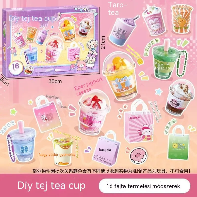 ⏳DIY Softies - Macska - Kézzel készített sült jég, zselés érintésű kézműves készlet, barkács stresszoldó játék 6 éves kortól gyerekeknek