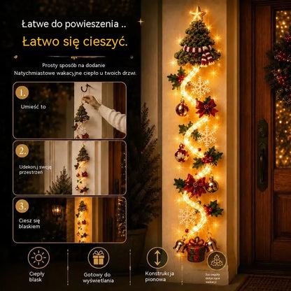 🎄🎃Ostatni dzień! 🎅Ciesz się 49% rabatem na podświetlane świąteczne dekoracje drzwi!