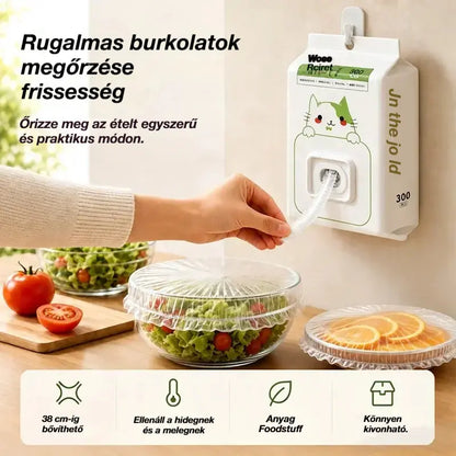 🥗✨ 300 eldobható ételtakaró | Rugalmas huzatok tányérokhoz, tálakhoz és edényekhez