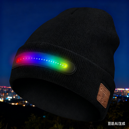 💥【Απίστευτη τιμή!】🔥🧢Επαναφορτιζόμενο σκούφο LED με Bluetooth，Κρατήστε ζεστό💡