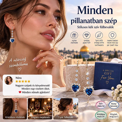 💎 Elegáns kék zafír fülbevalók – hipoallergén, antioxidáns, időtlen dizájn. Tökéletes mindennapokra és partikra! 💪