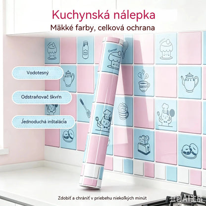 【60CMx8M】Olejovzdorné nálepky do kuchyně, voděodolná samolepící tapeta, ochranná fólie na pracovní desku.