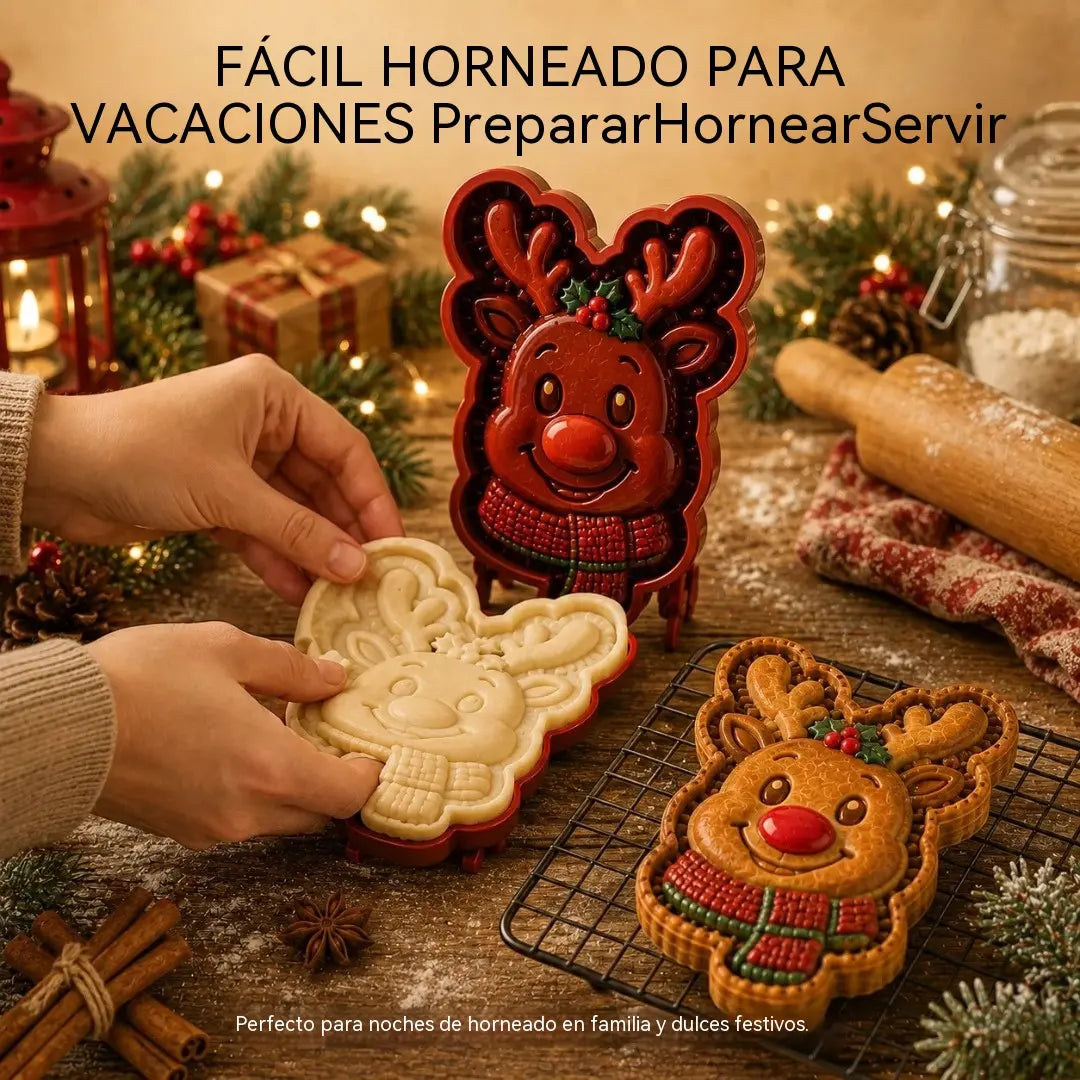 ⌛ 🥧🎄Mini karácsonyi tortaforma-kollekció 9 dizájnnal | 🫎Újrafelhasználható dombornyomott formák részletes karácsonyi torták készítéséhez Mikulás, hóember, rénszarvas és karácsonyfa formájában⛄