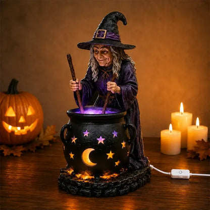 🧙‍♀️🎃Halloweeni boszorkányszobor az üstben