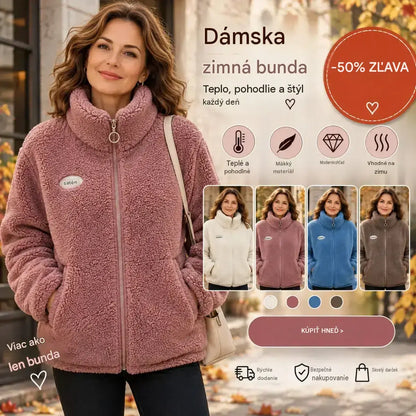 😍 Polovičná cena! 【M-4XL】Zimná fleecová bunda, zosilnená baránková bunda, hrejivá vesta