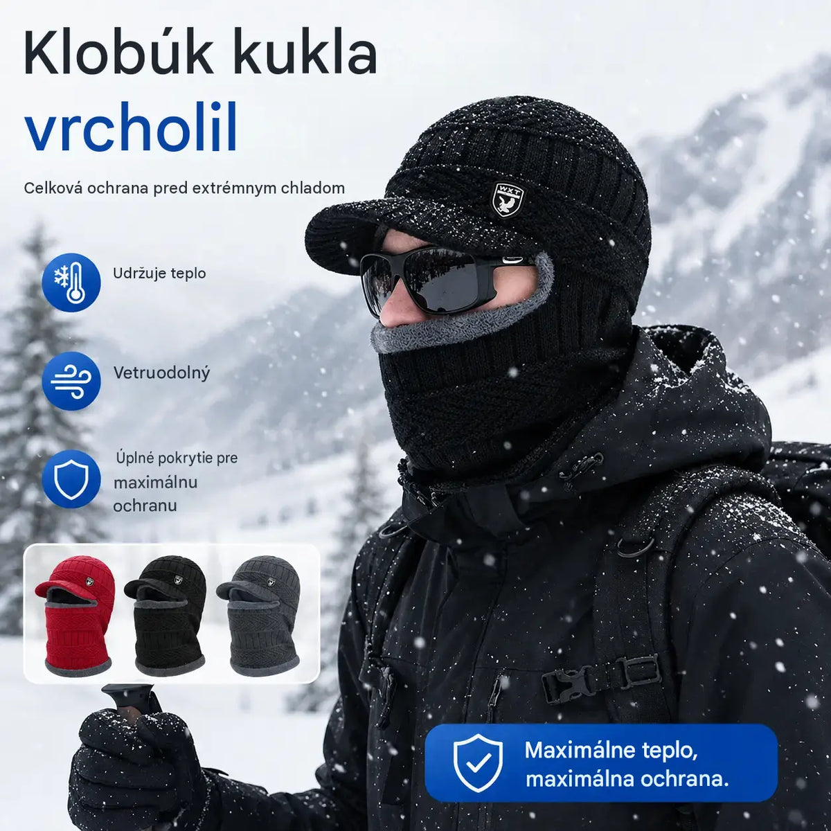 🔥 Vastagított, egyrészes gyapjúsapka; szélálló, kültéri használatra is alkalmas.