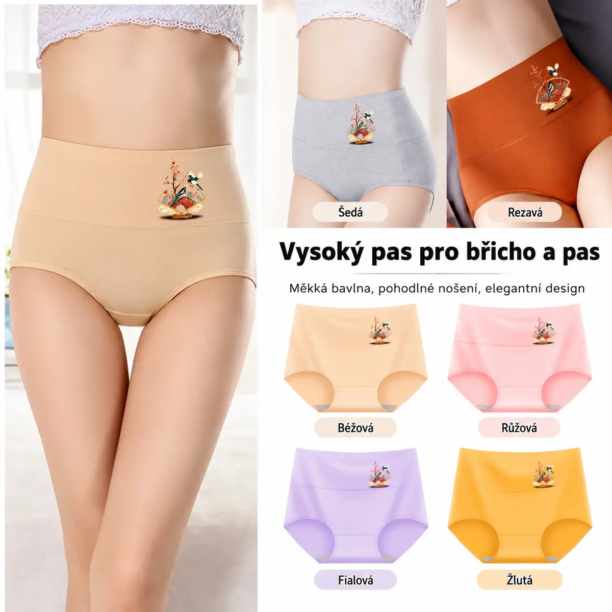 💖Poslední den sleva 50 %---🌟Nadzvednutí hýždí s vysokým pasem z vysoce kvalitní bavlny✨️（40-100 kg）