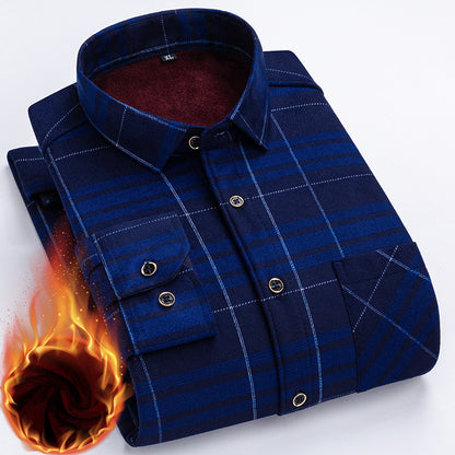 👔【L-5XL】Az új, kétoldalas bársony thermo ing őszi és téli viseletre, divatos és sokoldalú.