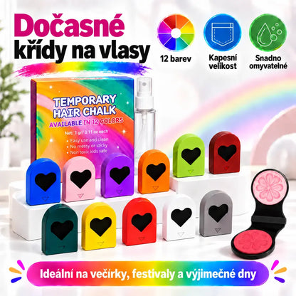🌈🪮 Kompakt púderes hajfesték 12 árnyalatban a gyors hajfestéshez