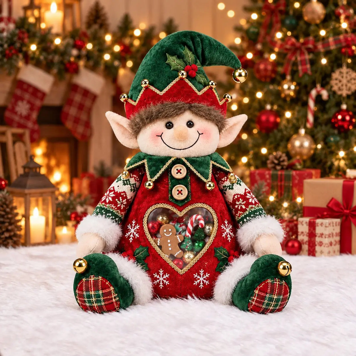 🎅 Újratölthető karácsonyi figurás ajándéktartó