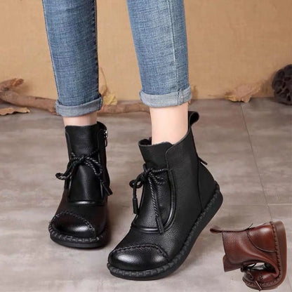 🔥【35-40】👢Ausztráliából importált új marhabőr cipők 2026 👢 női kora őszi puha bőr retro stílusú csizma