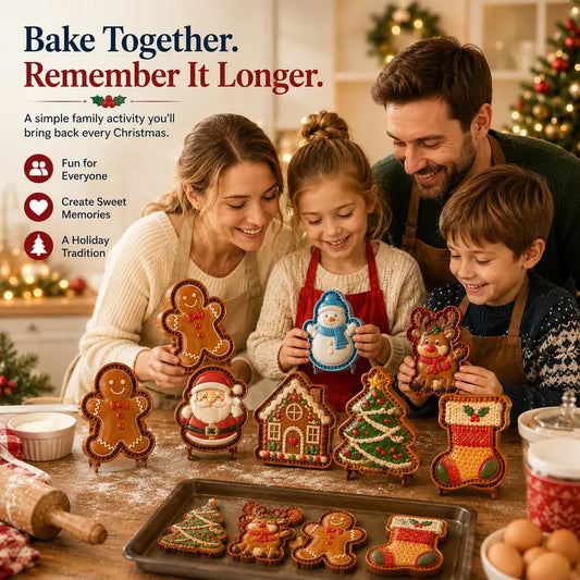 ⌛ 🥧🎄Mini karácsonyi tortaforma-kollekció 9 dizájnnal | 🫎Újrafelhasználható dombornyomott formák részletes karácsonyi torták készítéséhez Mikulás, hóember, rénszarvas és karácsonyfa formájában⛄