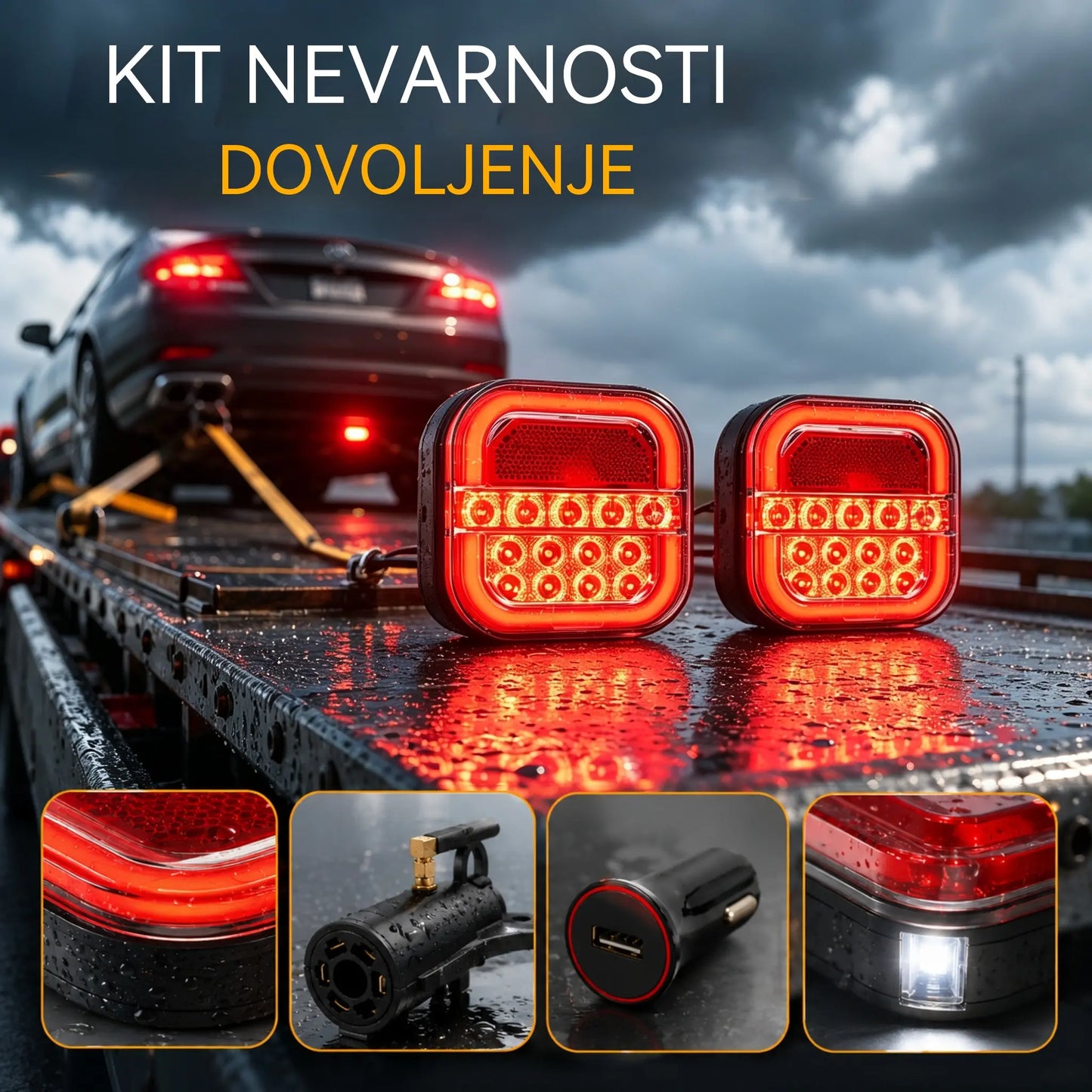 【Univerzalne 12V/24V】 LED luči za prikolico
