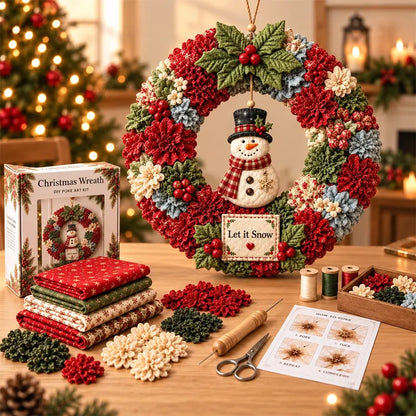 ⏰ POSLEDNÝ DEŇ! Zľava 50 % ✨ Vytvorte si vianočný veniec, ktorým sa budete s hrdosťou pýšiť 🎄❤️ Kreatívna súprava (technika vkladania látky do 3D základu) vrátane návodu a inštrukcií.