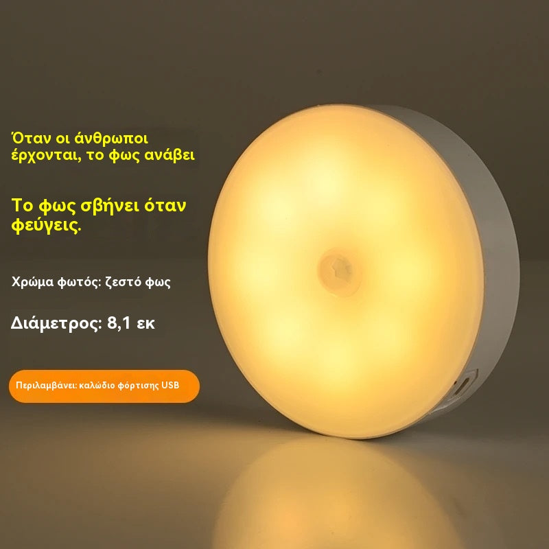 🏡💡Inteligentné LED svetlo s funkciou detekcie ľudského tela, jednoduché nabíjanie a praktické