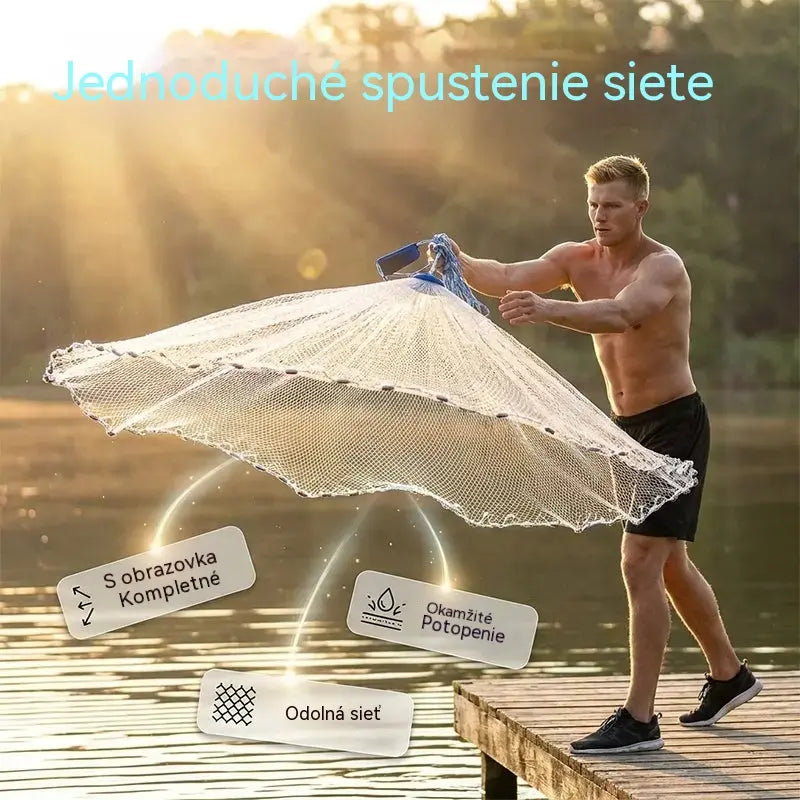 🎣 50% ZĽAVA NA OBMEDZENÝ ČAS! ✨ Podberák s jednoduchým nahadzovaním: odolná sieťovina, rýchlo sa potápajúci, všestranný 🌊