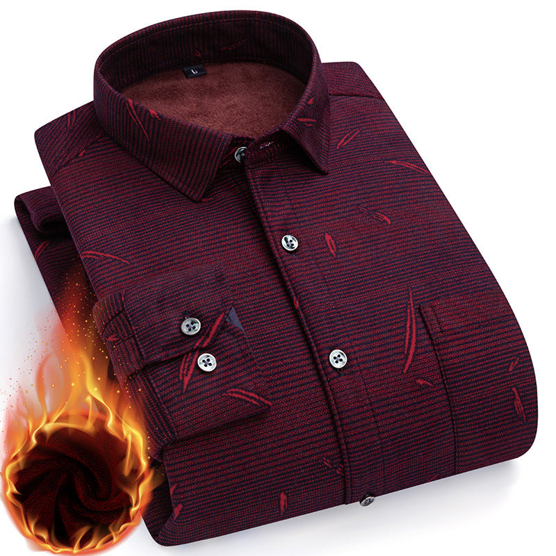 👔【L-5XL】Az új, kétoldalas bársony thermo ing őszi és téli viseletre, divatos és sokoldalú.