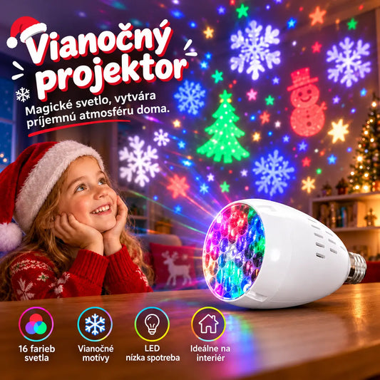 🎅Vrtljiva božična projekcijska lučka E27 | 16 motivov za zabavo✨