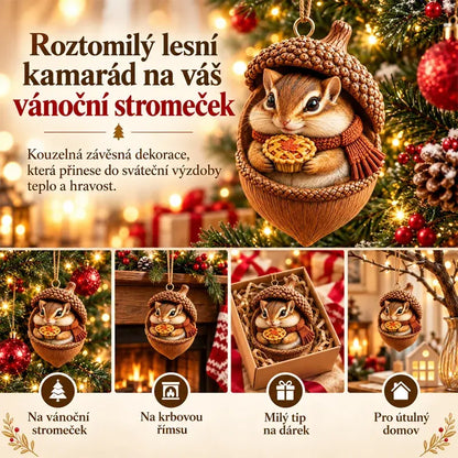 🎉【Vásárolj 6-ot, kapsz 6-ot ingyen】🤩12 termék 8500 Ft-ért 🎁Vadonatúj 2D akril karácsonyi dizájn: fenyőtoboz forma és állatminták