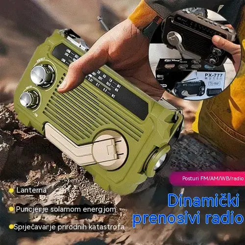【45% OFF】Radio de emergencia portátil con carga manual y luz LED