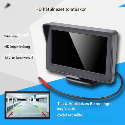 🔥Nagyfelbontású univerzális tolatókamera autókhoz, 4,3/7 hüvelykes 12 V-os nagyfelbontású univerzális tolatókamera.