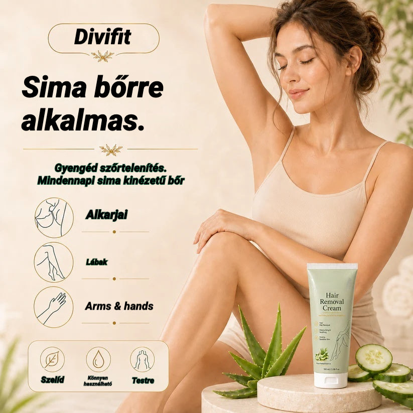 ✨【Fizessen 1 kap 1】Divifit™ Természetes Gyengéd Szőrtelenítő Krém | Nőkre és Férfiakra, Érzékeny Bőrre🌿🎁