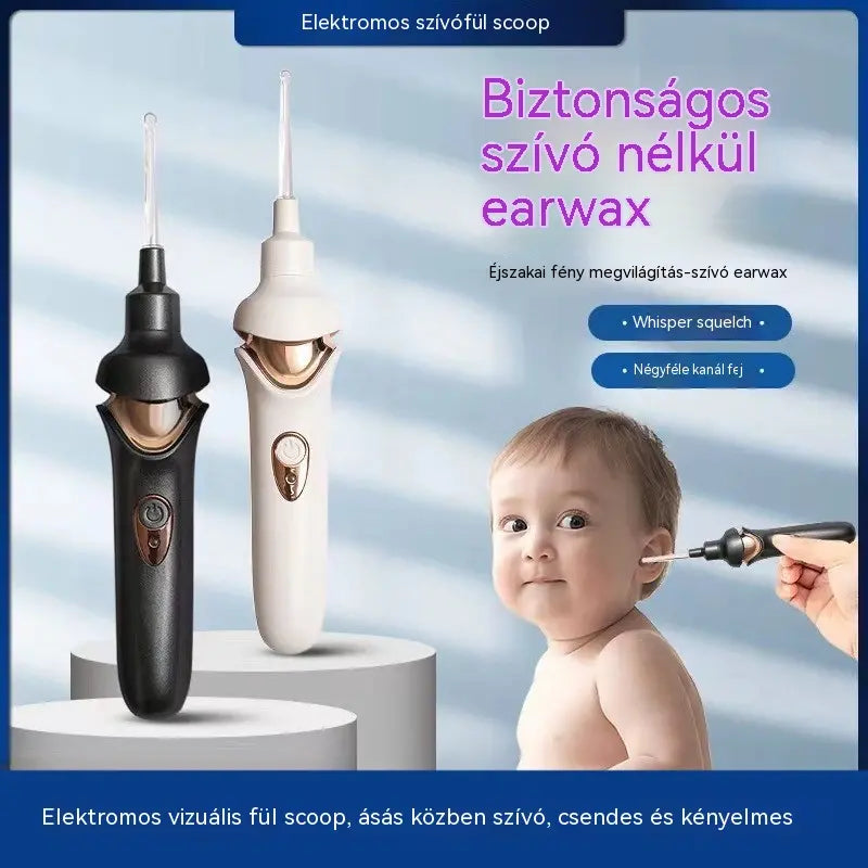 👂💡Elektromos vizuális fültisztító pálcika, egyszerre tisztít és szív, csendes és kényelmes.
