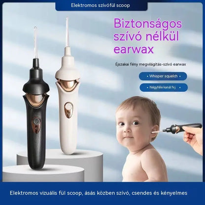 👂💡Elektromos vizuális fültisztító pálcika, egyszerre tisztít és szív, csendes és kényelmes.