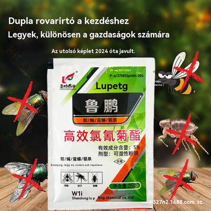 🦟【5 zsák】A leghatékonyabb, nagy hatékonyságú cipermetrin por állagú rovarirtó, gazdaságokban/otthonokban/kültéren is használható